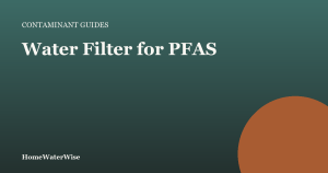 HomeWaterWise branded graphic: Water Filter for PFAS
