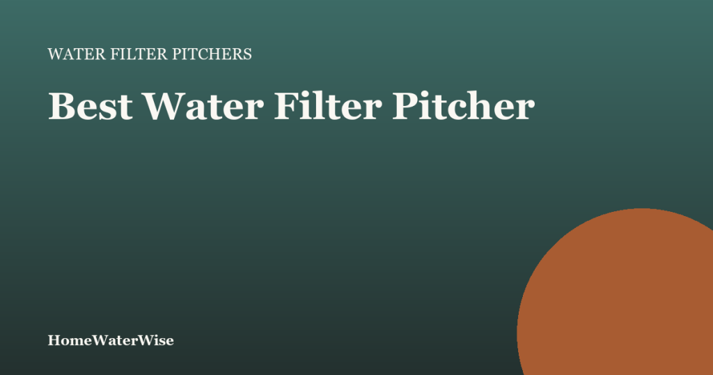 HomeWaterWise branded graphic: Best Water Filter Pitcher